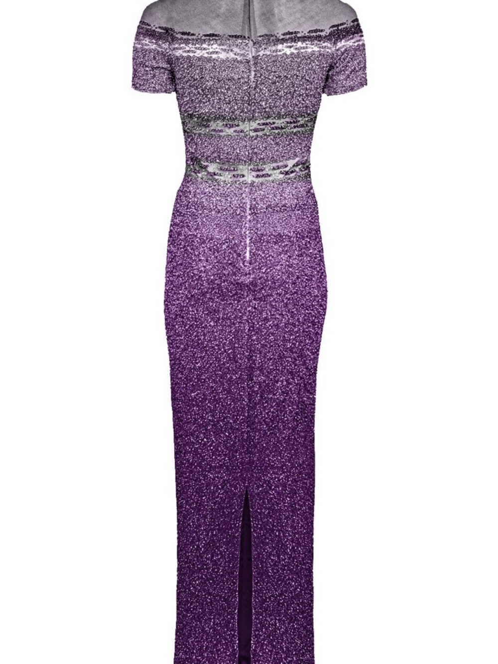 $4,895 Pamella Roland Sequined Ombre Illusion Gown Size 14 100% Silk .Hang - Picture 11 of 13